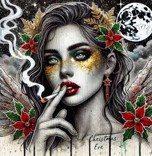 Ooh, it's Christmas Eve!😃🎅🏻🎄💜🕊 Art by Molly Brett