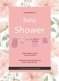 The cards have words which are associated with babies, maternity or gifts. 12 Free Editable Baby Shower Invitation Card Templates