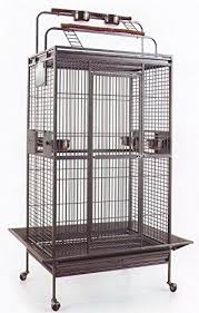 Bird Cage Seed Guard Metal Large Wrought Iron Double Ladders With Open Close Play Top Bird Parrot Cage Include Metal Seed Guard And Play Top Parrot Cage Pet Bird Cage Diy Bird Cage