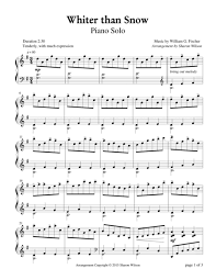 Would you be whiter, much whiter than snow? Whiter Than Snow Piano Solo Music Sheet Download Topmusicsheet Com