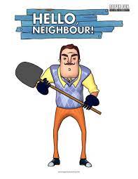Today i'm drawing and coloring hello neighbor. Hello Neighbor Coloring Page Super Fun Coloring