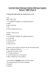 We did not find results for: Soal Ulangan Harian Bahasa Inggris Kelas 7 Leisure