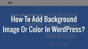 Select a photo from your wp media gallery or upload a new one. Add Background Image Or Color On Wordpress Visualmodo Guides