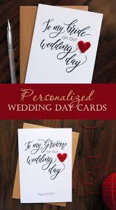 Unique And Elegant To My Groom On Our Wedding Day Card With Your Wedding Date Red Croch Personalised Wedding Cards Handmade Wedding Gifts Wedding Day Cards