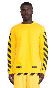 Yellow striped shirt long sleeve. Off White Stripe Long Sleeve Tee In Yellow Revolve