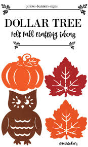 Dollar tree decor dollar tree crafts dollar tree finds dollar tree store modern farmhouse bathroom hula hoop diy furniture barbie furniture create the look of authentic hobnail milk glass with simple dollar tree supplies! Dollar Tree Fall Felt Craft Ideas Debbiedoos