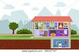 This includes 412 doors, 147 windows, 28 fireplaces, 8 staircases. Sectional View Living Vector Photo Free Trial Bigstock