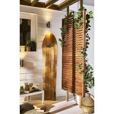 Panneau Bois Persienne Vera L 90 X H 180 Cm Marron Leroy Merlin Panneau Bois Persienne Persienne Bois