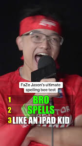 FaZe Jason = Spelling Bee Champ 😅🐝 #faze #fazejason #creator #spellingbee  #champ