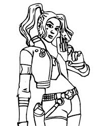 Harley quinn illustration, harley quinn batman cartoon, harley quinn, heroes, human png. Coloring Page Batman Fortnite Zero Point Rebirth Harley Quinn Outfit 5