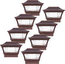 Greenlighting Aluminum 4x4 Solar Post Cap Light For Wood Or Pvc Posts 8 Pack Walmart Com Walmart Com