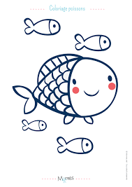 Ce poisson clown a mangé des algues de toutes les couleurs, et maintenant, ses bulles sont multicolores ! Coloriage Poisson D Avril Momes Net