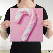 Pink Candy Cane Wall Art