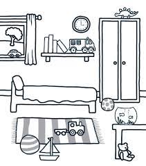 Clean Bedroom Coloring Sheet Bedroom Drawing Preschool Colors Drawing For Kids
