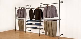 Clothing garment wall rack 60 wide retail store fixture. Pipe Shelving Clothing Racks Industrial Pipe Retail Fixtures