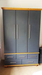 From Pine To Dark Grey With Paint New Handles And Mdf Panels Pine Wardrobe Pine Bedroom Furniture Pine Bedroom