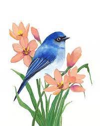 Bird Art Printable Bird Wall Art Bird Home Decor Bird Etsy Fantezi Resimler Cizim Kus Illustrasyon