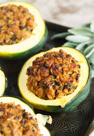 If You Love The Flavors Of Fall This Stuffed Acorn Squash With Sage Apple Sausage And Wild Rice Is The Acorn Squash Apple Sausage Sausage Stuffed Acorn Squash