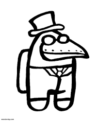 Among us mini crewmate with flower hat. Among Us Coloring Pages Print For Free 100 Coloring Pages