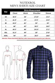 Nutexrol Mens Long Sleeve Plaid Flannel Casual Shirts Checked Button Down Shirts