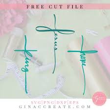 Free Svg Cut File Jesus King Hope Cross Gina C Creates