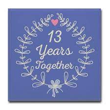 For this reason, the traditional gifts for this occasion include homeware or apparel featuring made from lace or featuring lace inserts. 13th Wedding Anniversary Tile Coaster On Cafepress Com 13th Wedding Anniversary Gift 13th Wedding Anniversary Wedding Anniversary Quotes