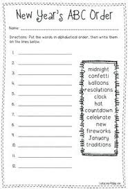 Free 3rd grade math students activity shelter printable sheets worksheets for kindergarten. Free New Year S Abc Order Printable Sheet Abc Order Abc Order Worksheet Word Work