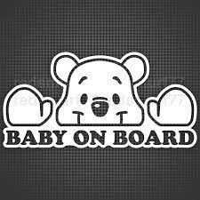 Download Baby On Board Car Sticker 210mm Bear Version Baby Decals Window Decals Car Window Stickers