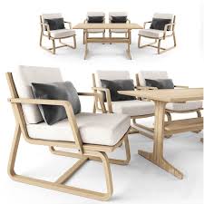 3d models table chair muji set dining sofa table and chairs chair