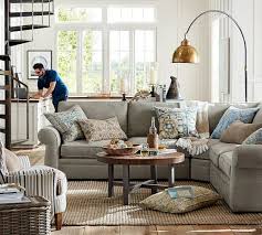 Griffin Reclaimed Wood Bar Height Table Pottery Barn Farm House Living Room Round Coffee Table Living Room Pottery Barn Living Room