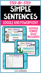 3rd Grade Digital Step By Step Simple Sentences Practice Rockin Resources Simple Sentences Distance Learning Simple Sentences Activities