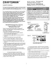 For sears craftsman 139 53753 2 on garage door opener remote 315mhz purple. Craftsman Security 139 53681 Owner S Manual Pdf Download Manualslib