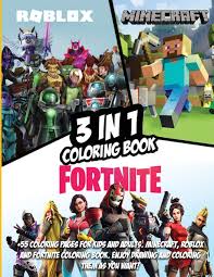 The game was created by markus notch persson. Buy 3 In 1 Fortnite Minecraft And Roblox Coloring Book 55 Coloring Pages For Kids And Adults Minecraft Roblox And Fortnite Coloring Book Enjoy Drawing And Coloring Them As You Want Book
