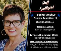 This week we are showing off our amazing secretary, Mrs. Vinchur! Thank you  for all you do for all the staff and students at ERMS! #EPSAchieves  #WeAreRidge