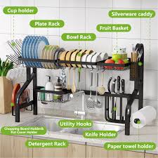 adjustable large dish drying rack over