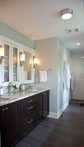 Pottery barn taryn single sink vanity, 1 drawer, black, 30 $1,399 Loving The Blue Bathroom With Dark Wood Floor Bathroom Colors Dark Vanity Wood Floor Bathroom