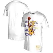 Men's Los Angeles Lakers Shaquille O'Neal Mitchell & Ness White Hardwood  Classics 90's Collection T-