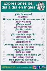 Expressions Del Dia A Dia En English Learnspanish Learning Spanish Learn English How To Speak Spanish