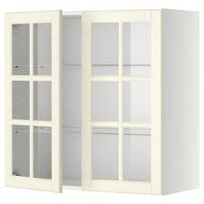 Metod Wandschrank Mit Boden 2 Glasturen Weiss Bodbyn Elfenbeinweiss Ikea Deutschland In 2020 Regal Glastur Wandschrank