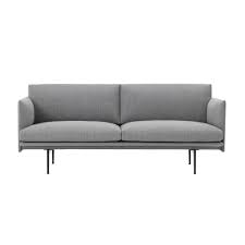 03 toastfarben und 36 elfenbeinfarben füße aus eloxiertem aluminium kissen aus polyurethanschaum, 35 kg schwer, sehr widerstandsfähig mit überzug aus der point stoffpalette. Muuto Outline Sofa 2 Sitzer Ambientedirect