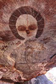 Aboriginal Rock Art The Kimberley Western Australia Image Of The Wandjina Cloud And Rain Spirits From Australian Petroglyphs Art Ancient Art Aboriginal Art