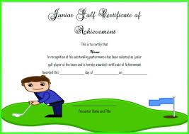 Gift certificates are available for several tskgolf lesson products and are always competively priced. Adorable Golf Certificates For Professional Players Free Printable Word Templates Demplates