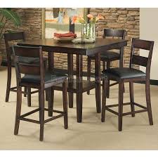 Create a stunning display of modern style with this complete dining set. Pendwood 5 Piece Counter Height Dining Room Set Counter Height Dining Table Dining Room Furniture Counter Height Dining Sets