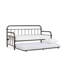 Prop your pillows against the paneled sides and lounge in this daybed. Twin Kirkland Daybed With Trundle Dark Bronze Hillsdale Furniture Target