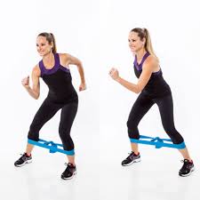 Lower yourself back down to the starting position. Resistance Band Leg Workout For Strong Lower Body Shape