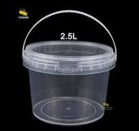 2.5 Liter Plastic Buckets with Lid - Durable & Versatile