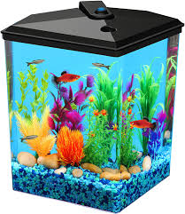 Amazon Com Koller Products Aquaview 2 5 Gallon Fish Tank With Power Filter And Led Lighting Fish Tank Pet Supplies