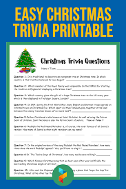 Printable general christmas trivia easy christmas trivia 1 easy christmas trivia 2 medium difficulty general trivia difficult christmas trivia difficult christmas trivia 2. 6 Best Easy Christmas Trivia Printable Printablee Com