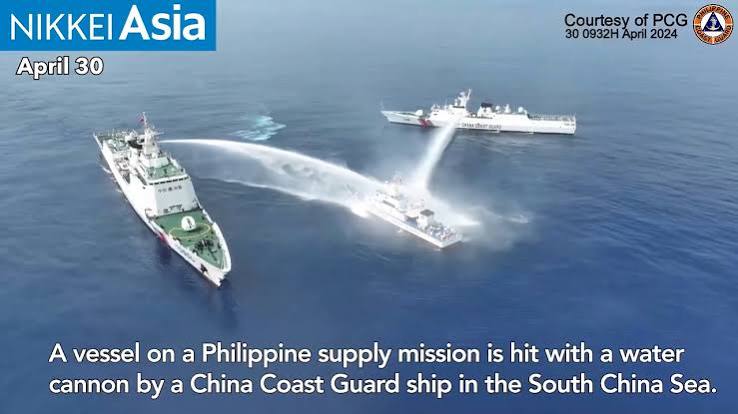 China fires water cannons at Philippine ships in South China Sea - Nikkei Asia