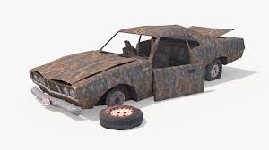 Destroyed cars emergency helicopter tank. Destroyed Car 3d Model Game Ready Cgtrader